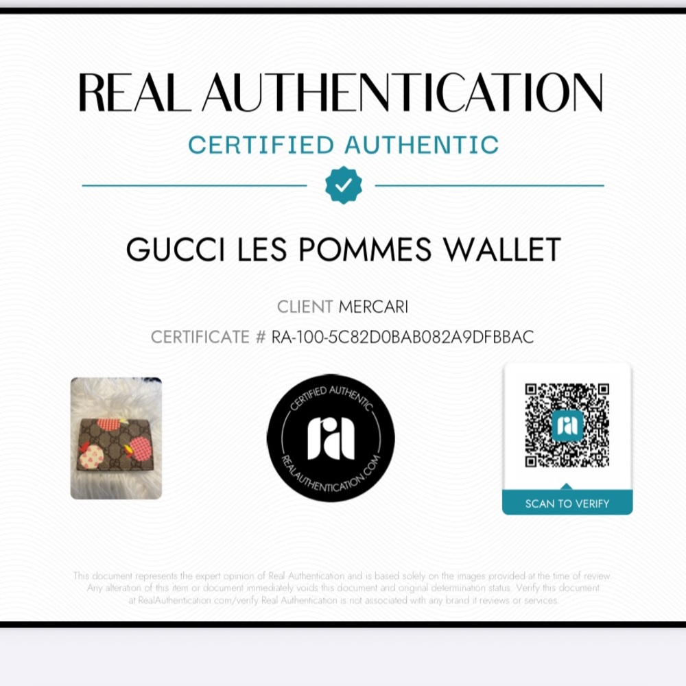 Gucci GG Supreme Les Pommes Style Cottagecore Wallet Luxury staple - Picture 13 of 13